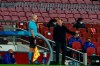 Barcelona's head coach Ronald Koeman gestures during the Champions League round of 16, first leg soccer match between FC Barcelona and Paris Saint-Germain at the Camp Nou stadium in Barcelona, Spain, Tuesday, Feb. 16, 2021. (AP Photo/Joan Monfort)