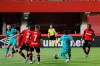 Barcelona's Lionel Messi, second right, kicks the ball to score his side's fourth goal during the Spanish La Liga soccer match between Mallorca and FC Barcelona at Son Moix Stadium in Palma de Mallorca, Spain, Saturday, June 13, 2020. With virtual crowds, daily matches and lots of testing for the coronavirus, soccer is coming back to Spain. The Spanish league resumes this week more than three months after it was suspended because of the COVID-19 pandemic. (AP Photo/Francisco Ubilla)