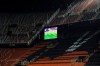 A general view during the match of Champions League round of 16 second leg soccer match between Valencia and Atalanta in Valencia, Spain, Tuesday March 10, 2020. The match is being in an empty stadium because of the coronavirus outbreak. (UEFA via AP)