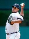 Detroit Tigers starter Wily Peralta pitches against the Minnesota Twins during the third inning of a baseball game Sunday, July 18, 2021, in Detroit. (AP Photo/Duane Burleson)