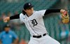 Detroit Tigers' Casey Mize pitches against the Texas Rangers during the first inning of a baseball game Monday, July 19, 2021, in Detroit. (AP Photo/Duane Burleson)