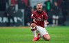 AC Milan's Zlatan Ibrahimovic reacts during the Italian Cup, quarterfinal soccer match between AC Milan and Torino at the Milan San Siro Stadium, Tuesday, Jan. 28, 2020. (Spada/Lapresse via AP)