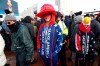 Daniel Klump waits in line to enter a President Donald Trump campaign rally in Battle Creek, Mich., Wednesday, Dec. 18, 2019. (AP Photo/Paul Sancya)