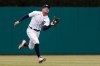 Detroit Tigers center fielder JaCoby Jones makes a catch for an out on a fly ball from Kansas City Royals' Hanser Alberto during the second inning of a baseball game in Detroit, Saturday, April 24, 2021. (AP Photo/Raj Mehta)