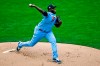 Minnesota Twins pitcher Michael Pineda throws against the Boston Red Sox during the first inning of a baseball game, Thursday, April 15, 2021, in Minneapolis. (AP Photo/Craig Lassig)