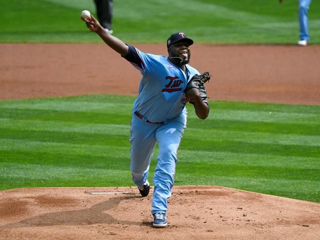 Minnesota Twins starting pitcher Michael Pineda throws against the Cleveland Indians during the first inning of a baseball game Sunday, Sept. 13, 2020, in Minneapolis. (AP Photo/Craig Lassig)