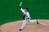 Minnesota Twins pitcher Homer Bailey throws against the St. Louis Cardinals in the first inning of a baseball game Tuesday, July 28, 2020 in Minneapolis. (AP Photo/Jim Mone)