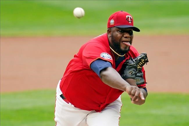 Minnesota Twins pitcher Michael Pineda throws against the Detroit Tigers in the first inning of a baseball game Monday, Sept. 7, 2020, in Minneapolis. (AP Photo/Jim Mone)