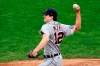 Detroit Tigers' pitcher Casey Mize throws against the Minnesota Twins in the first inning of a baseball game Sunday, Sept. 6, 2020, in Minneapolis. (AP Photo/Jim Mone)