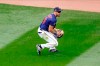 Minnesota Twins right fielder Alex Kirilloff, making his major league debut, catches a fly ball off the bat of Houston Astros' Michael Brantley in the fifth inning of an American League wild-card series baseball game, Wednesday, Sept. 30, 2020, in Minneapolis. (AP Photo/Jim Mone)