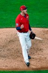 Minnesota Twins pitcher Matt Wisler celebrates after striking out Chicago White Sox's Nomar Mazara to end the baseball game Tuesday, Sept. 1, 2020, in Minneapolis. The Twins won 3-2, with Wisler picking up the save. (AP Photo/Jim Mone)