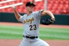 Pittsburgh Pirates starting pitcher Mitch Keller throws during the first inning of a baseball game against the St. Louis Cardinals Sunday, July 26, 2020, in St. Louis. (AP Photo/Jeff Roberson)