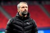 Borussia Monchengladbach's head coach Marco Rose reacts after a Champions League round of 16 second leg soccer match between Manchester City and Borussia Moenchengladbach at the Puskas Arena in Budapest, Hungary, Tuesday, March 16, 2021. (Tibor Illyes/MTI via AP)