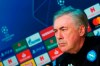 Napoli coach Carlo Ancelotti attends a press conference ahead of Tuesday's Champions League, group E soccer match against KRC Genk, in Castel Volturno, near Naples, Italy, Monday, Dec. 9, 2019. (Cesare Abbate/ANSA via AP)