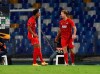AZ Alkmaar's Dani De Wit, right, celebrates after scoring during the Europa League, group F soccer match between Napoli and AZ Alkmaar, at the San Paolo Stadium in Naples, Italy, Thursday, Oct. 22, 2020. (Alessandro Garofalo/LaPresse via AP)