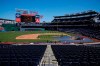 The Washington Nationals have a baseball workout at Nationals Park, Monday, April 5, 2021, in Washington. The Nationals had a conronavirus outbreak that sidelined 11 players, four of whom tested positive for COVID-19, and delayed their first game until Tuesday. (AP Photo/Alex Brandon)