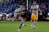 Minnesota United forward Aaron Schoenfeld, shoots as San Jose Earthquakes defender Guram Kashia looks on during the second half of an MLS soccer match, Saturday, Aug. 1, 2020, in Kissimmee, Fla. (AP Photo/John Raoux)