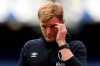 Bournemouth's manager Eddie Howe walks off the pitch after their English Premier League soccer match between Everton and Bournemouth at Goodison Park in Liverpool, England Sunday, July 26, 2020. (Catherine Ivill/Pool via AP)