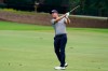 Webb Simpson hits from the fairway on the eighth hole during the first round of the Wyndham Championship golf tournament at Sedgefield Country Club on Thursday, Aug. 13, 2020, in Greensboro, N.C. (AP Photo/Chris Carlson)