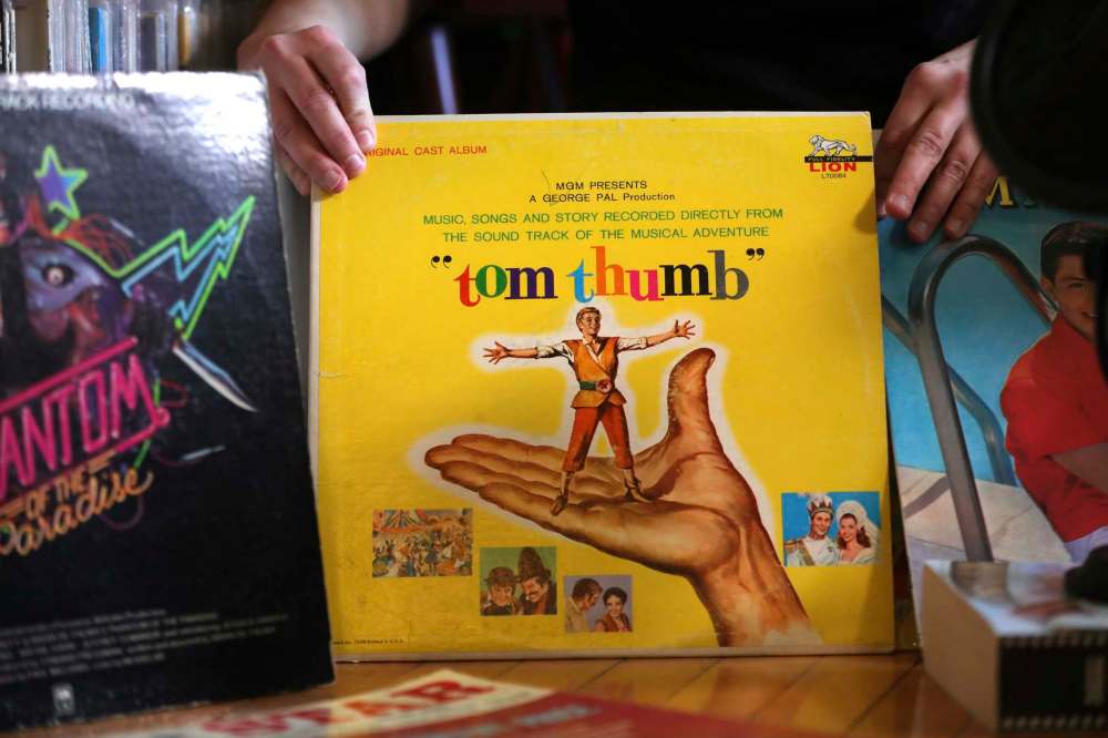 RUTH BONNEVILLE / WINNIPEG FREE PRESS
Stacks of albums, posters and other movie soundtrack memorabilia.