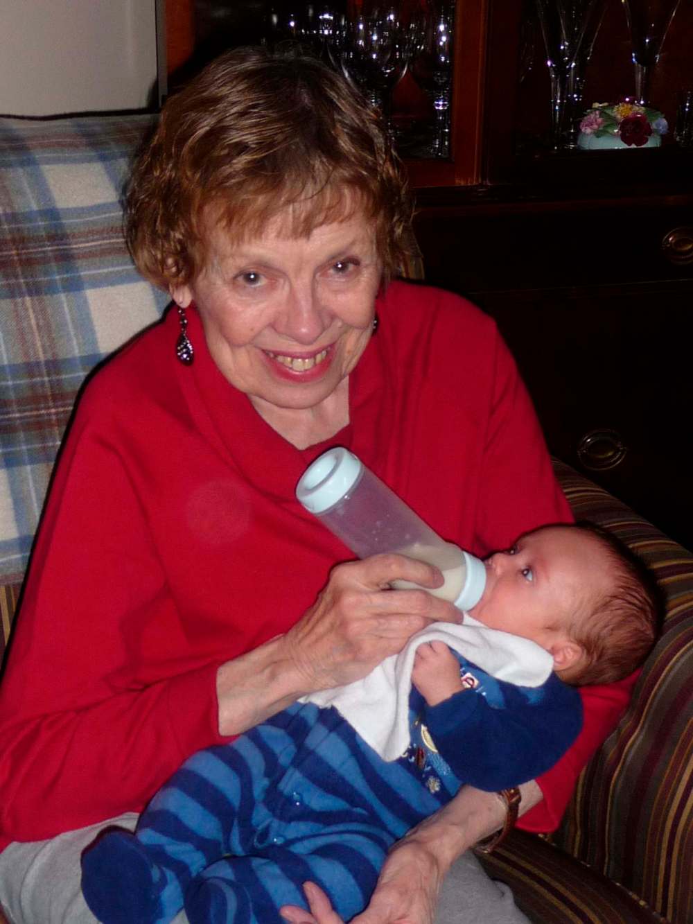 Supplied photos
Pat McNeill, seen here with her four-month-old grandson, Noel, died in October at the age of 82.