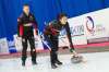 © WCF / Céline Stucki
Canada's Kerrie Einarson sweeps for Brad Gushue Tuesday at the World Mixed Doubles Curling Championships in Aberdeen, Scotland.
