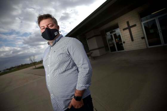 JOHN WOODS / WINNIPEG FREE PRESS“We’d like to follow the spirit of the law, not simply the letter of it, so we’re not trying to find loopholes and backdoor ways of gathering,” said Corey Hildebrand, pastor of family ministries at the 300-member congregation.