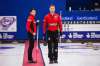 Kerri Einarson and Brad Gushue secured an Olympic berth for Canada on Friday at the World Mixed Doubles Curling Championship in Aberdeen, Scotland. (© WCF / Céline Stucki)