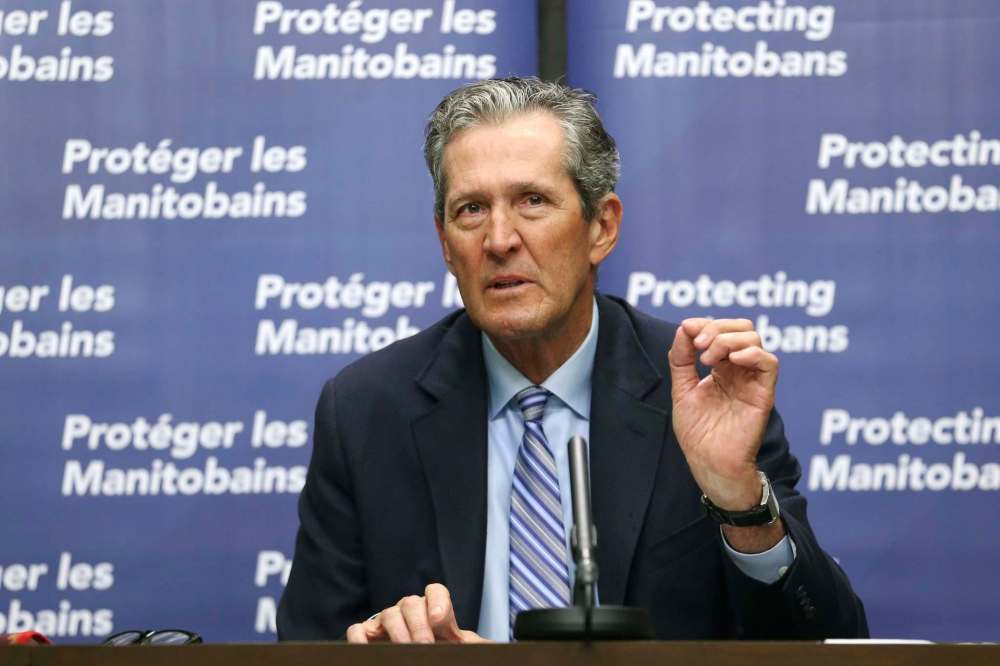 KEVIN KING / POOL FILES
Premier Brian Pallister said, as of May 21, 43 per cent of Manitobans currently admitted to hospital for COVID-19 had not been tested for the disease prior to their arrival at a health centre.