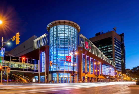 A rendering of how the home of the Winnipeg Jets will look when it is known as Canada Life Centre. (Supplied)