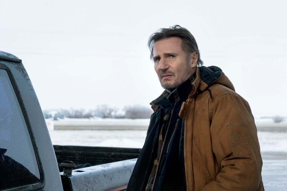 Liam Neeson is a trucker on a mission to save trapped miners in Northern Manitoba in The Ice Road. VVS Films.