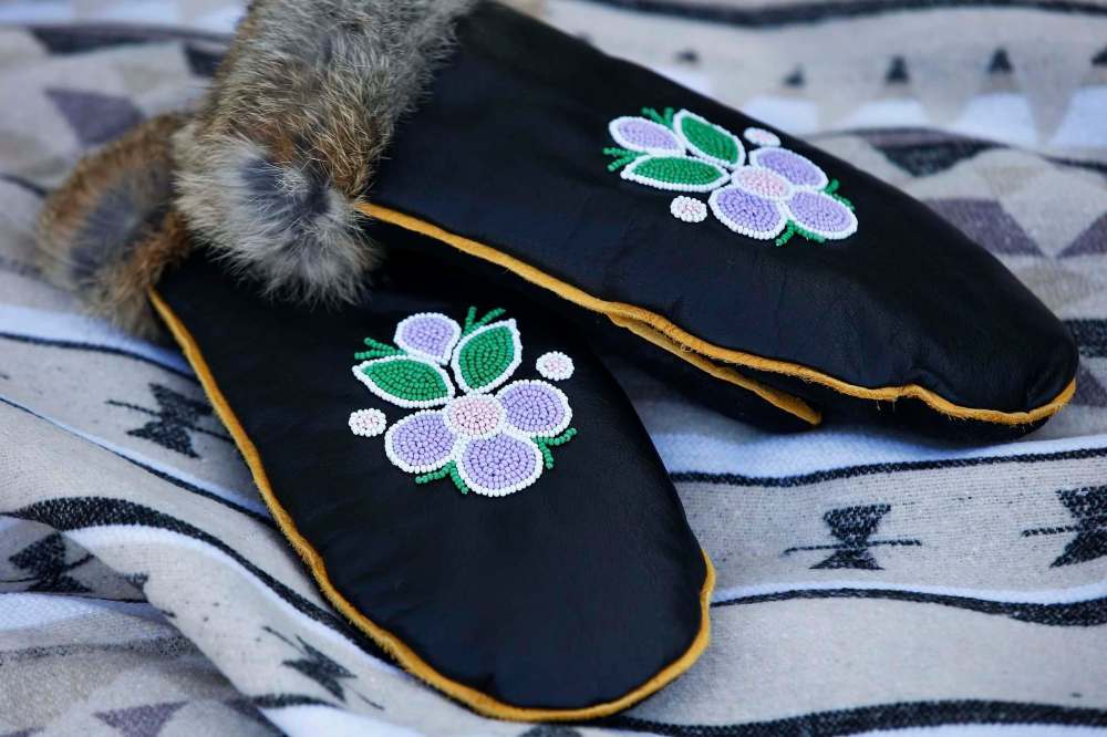 Fur-lined mittens designed by Sinclair (John Woods / Winnipeg Free Press)