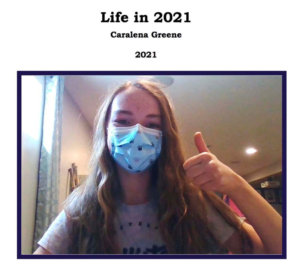 SUPPLIED
Caralena Greene submitted a lengthy assignment about how things unfolded this year.