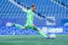Valour FC goalkeeper Jonathan Sirois sends the ball downfield Wednesday against HFX Wanderers. (CPL photo)