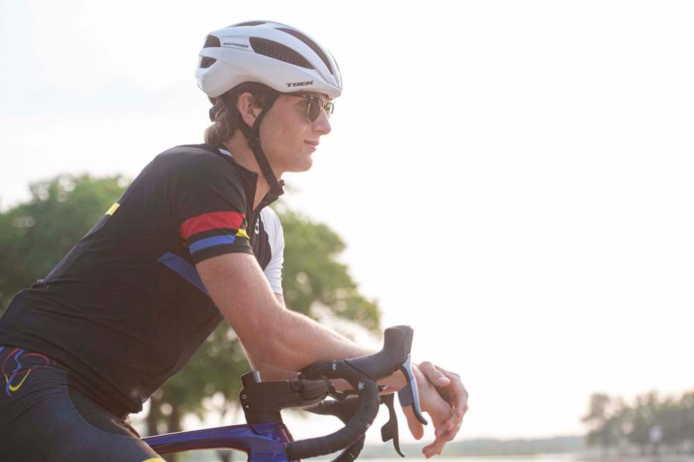 Blake Harris won his first USAT Series junior race in Pleasant Prairie, Wis., last month. (Mike Sudoma / Winnipeg Free Press)