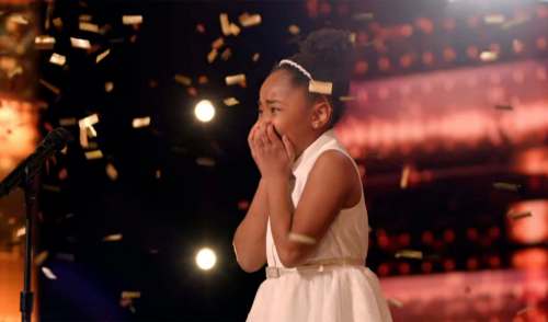 NBC
Victory Brinker, 9, earned what no other contestant has on America&rsquo;s Got Talent: a golden buzzer simultaneously from all four judges plus host Terry Crews.