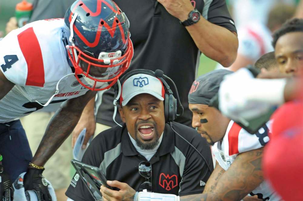 Head coach Khari Jones has high hopes for his team. (Mark Taylor / The Canadian Press files)