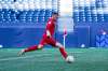 Robert Reyes Ong / CANADIAN PREMIER LEAGUE
June 30, 2021. Valour FC vs. HFX Wanderers FC. First-Half. Goalkeeper Christian Oxner plays the ball.