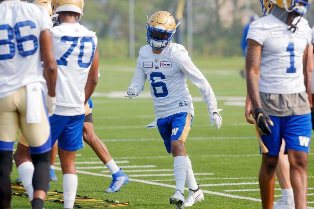 MIKE DEAL / WINNIPEG FREE PRESS
Blue Bombers wide receiver Charles Nelson is having an excellent training camp, says head coach Mike O'Shea.
