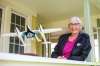 MIKAELA MACKENZIE / WINNIPEG FREE PRESS
Judy Anderson, a Winnipegger who has made a down payment for a spot on billionaire Richard Branson's spaceship, with a model of the Virgin Galactic rocket plane in Winnipeg on Tuesday.