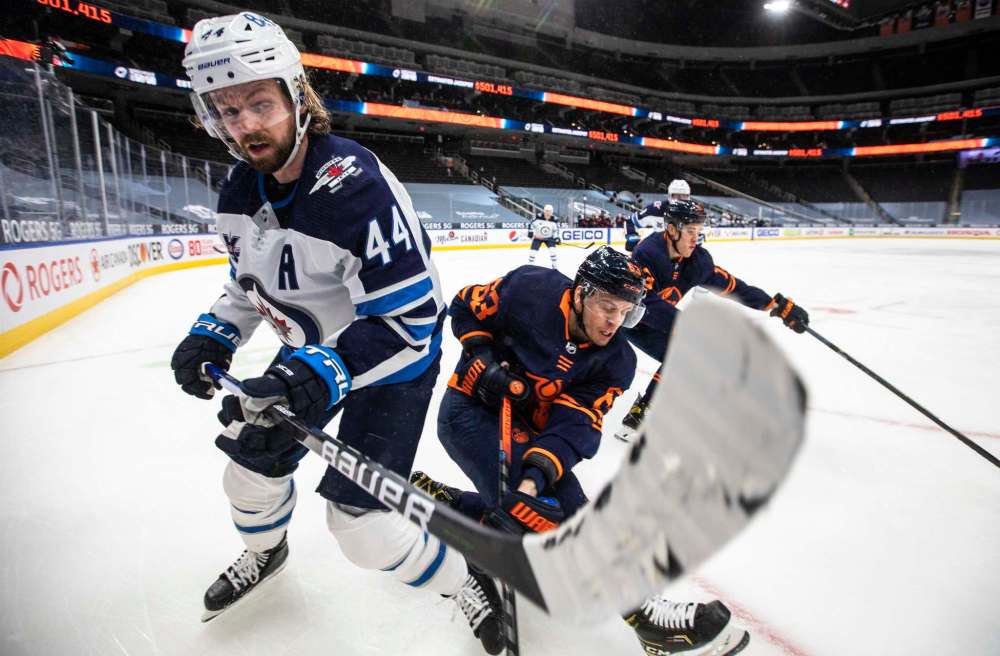 Building around Josh Morrissey (pictured), Neal Pionk and Stanley, along with young prospects such as Ville Heinola and Dylan Samberg, should be the primary focus going forward for Jets, says columnist Mike McIntyre. (Jason Franson / The Canadian Press files)