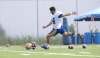 RUTH BONNEVILLE / WINNIPEG FREE PRESS
Recently acquired Blue Bombers kicker Tyler Crapigna practises his placekicking Thirsday.