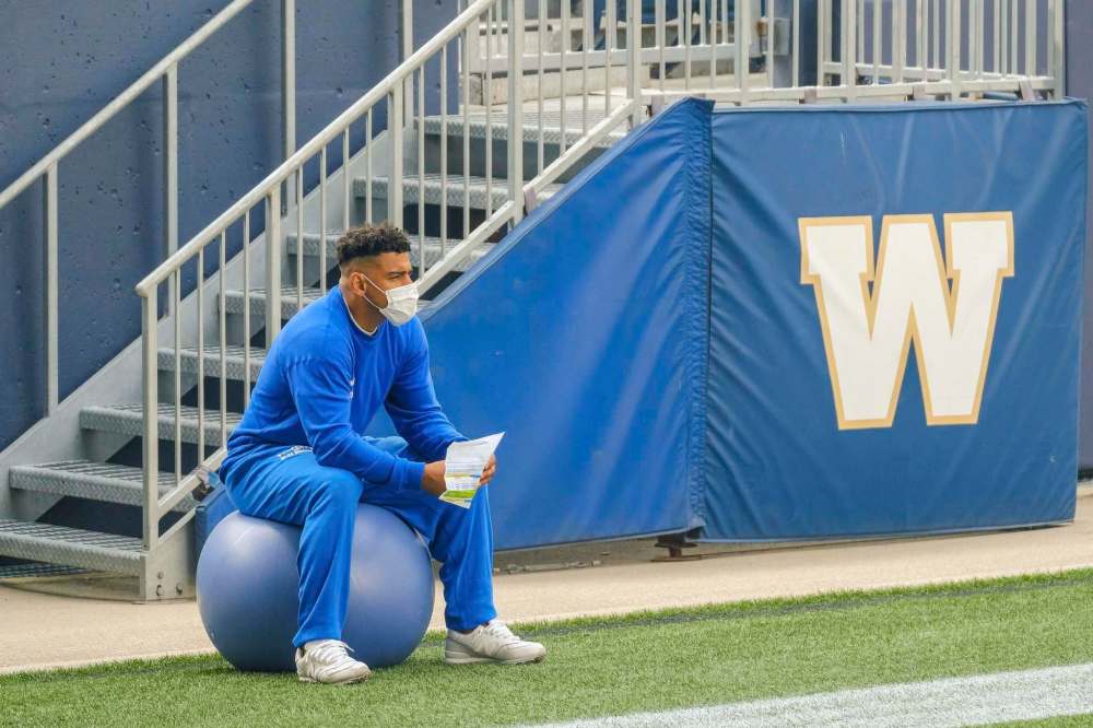 MIKE DEAL / WINNIPEG FREE PRESS
Bombers running back Andrew Harris is questionable to start in Thursday’s season-opener due to a lingering injury.