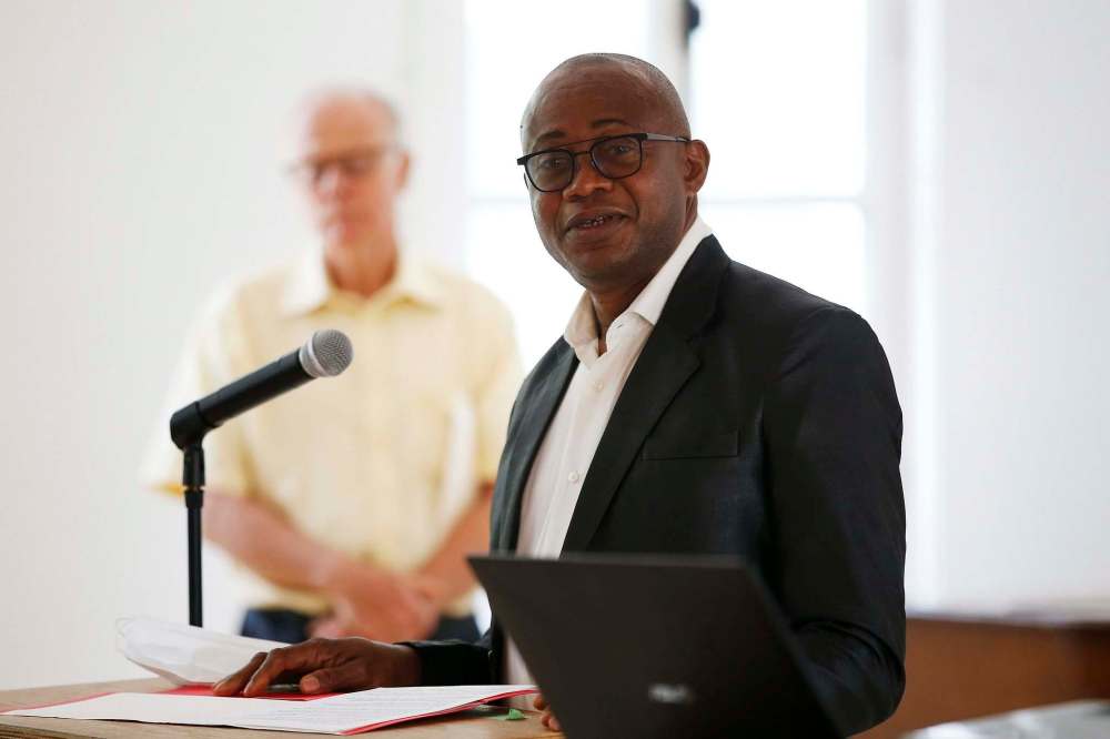 Uche Nwankwo, originally from Nigeria and teaches at the University of Winnipeg, said the event brings everyone together to learn from each other and grow with each other. (John Woods / Winnipeg Free Press)