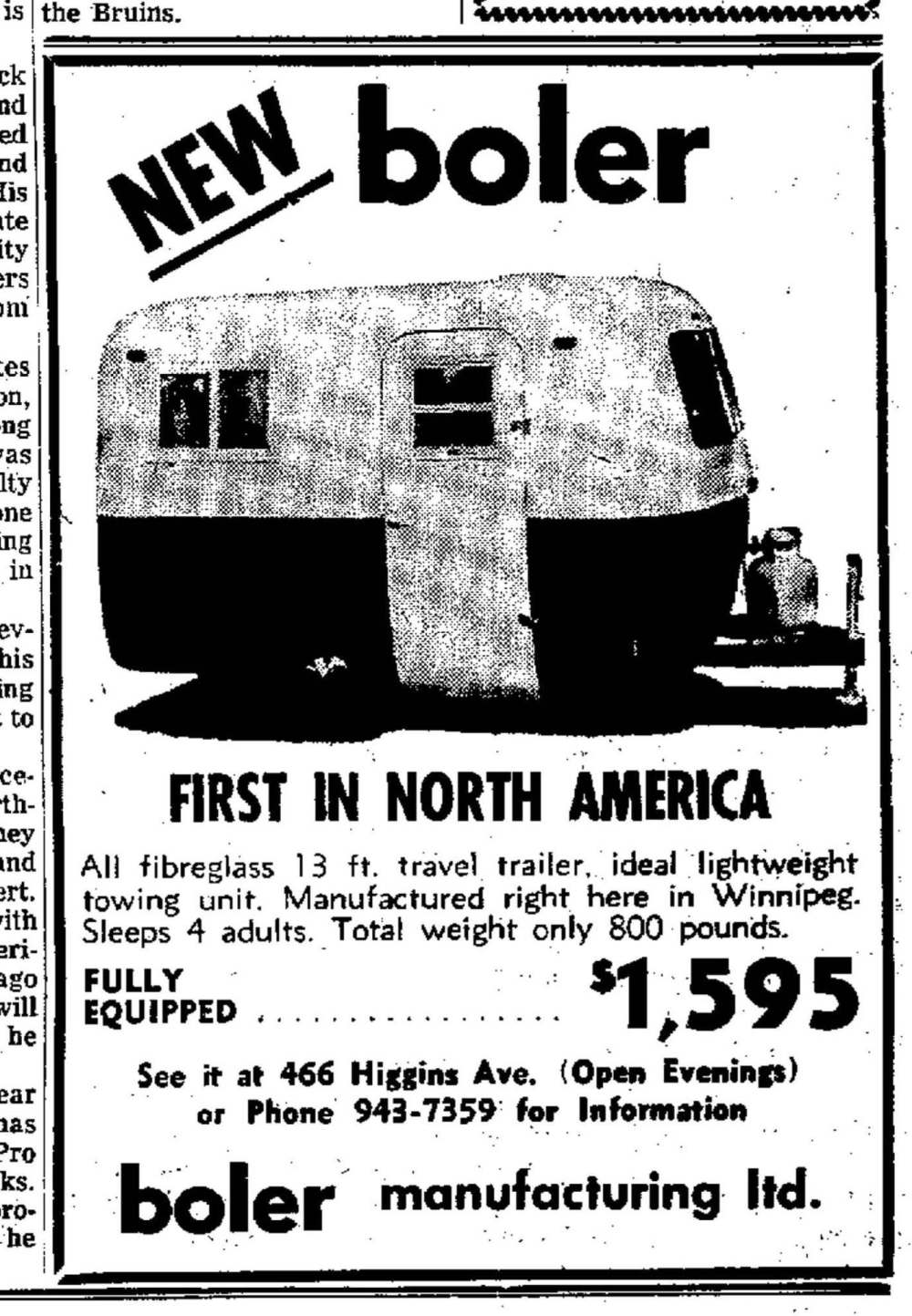 Free Press
The Boler started life in 1968, designed by Ray Olecko and Sandor Dusa.