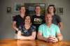 Front row, from left: Tobi and Craig Geekie, Back row, from left:, Morgan, Noah and Conor Geekie. (Alex Lupul / Winnipeg Free Press)