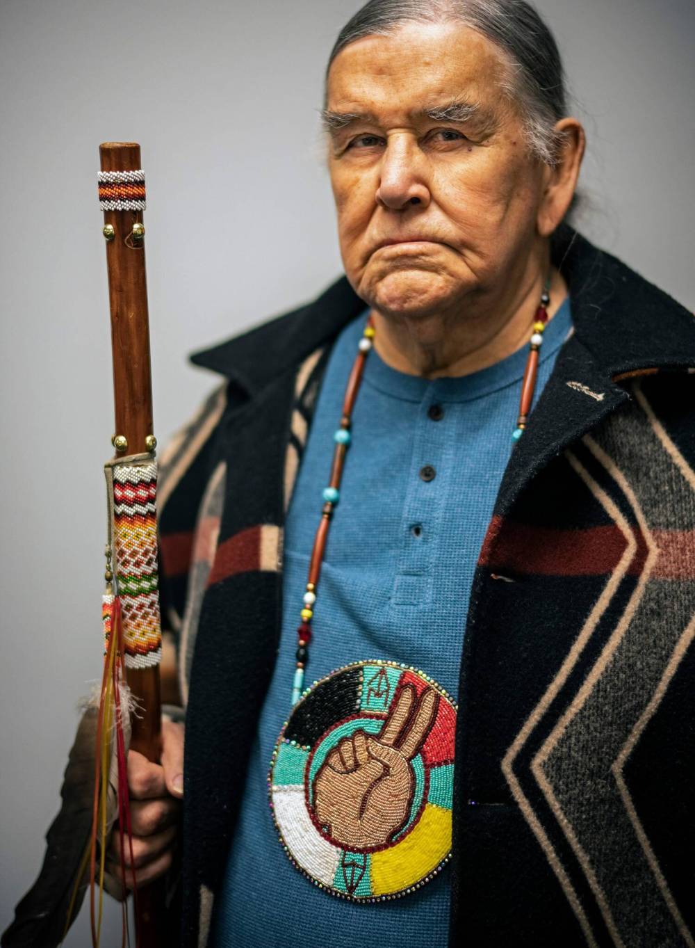 RICHARD TSONG-TAATARII / MINNEAPOLIS STAR TRIBUNE / TNS
Clyde Bellecourt, a co-founder of the American Indian Movement. Bellecourt died this week at his home in Minneapolis. He was 85.