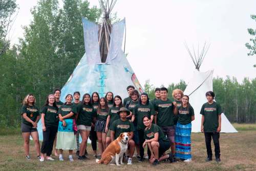 Rylee Nepinak and his brother River led Anishiative&rsquo;s first land-based leadership camp for youth over three days at Cedar Lake. (Supplied)