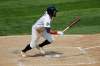 JOHN WOODS / WINNIPEG FREE PRESS
Winnipeg Goldeyes' Tyler Hill heads to first after a hit against the Gary Southshore Railcats in Winnipeg Thursday.