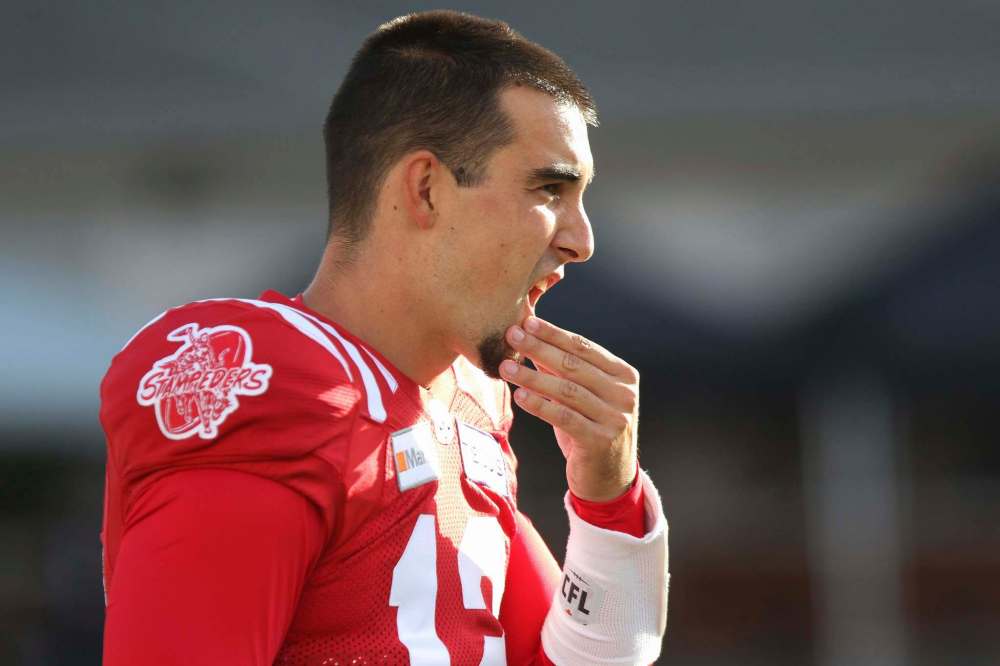 Calgary QB Jake Maier led the Stamps to a victory over the Montreal Alouettes in his first CFL start. (David Chidley / The Canadian Press files)